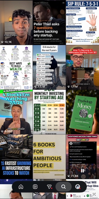 Wall Street Bundle feed screenshot: investing frameworks and market analysis posts